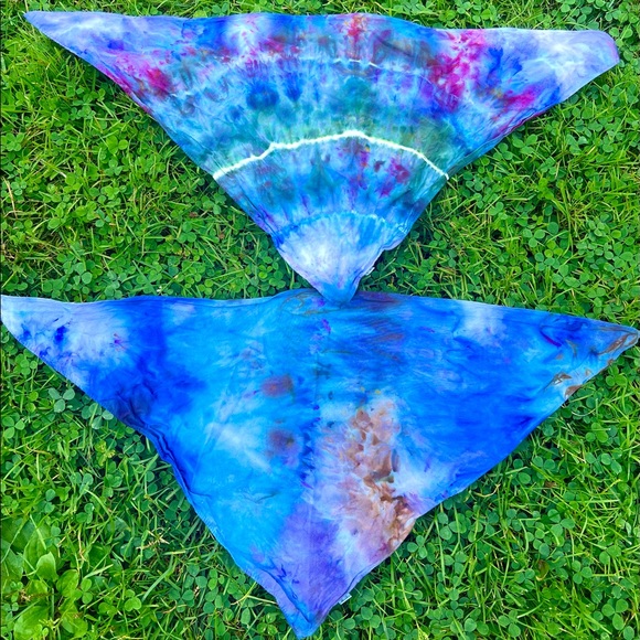Set of SIX tye dye bandanas- AMERICAN dyed & sewn - Picture 2 of 3